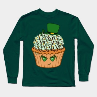 Desserts - St Patrick Cupcake Long Sleeve T-Shirt